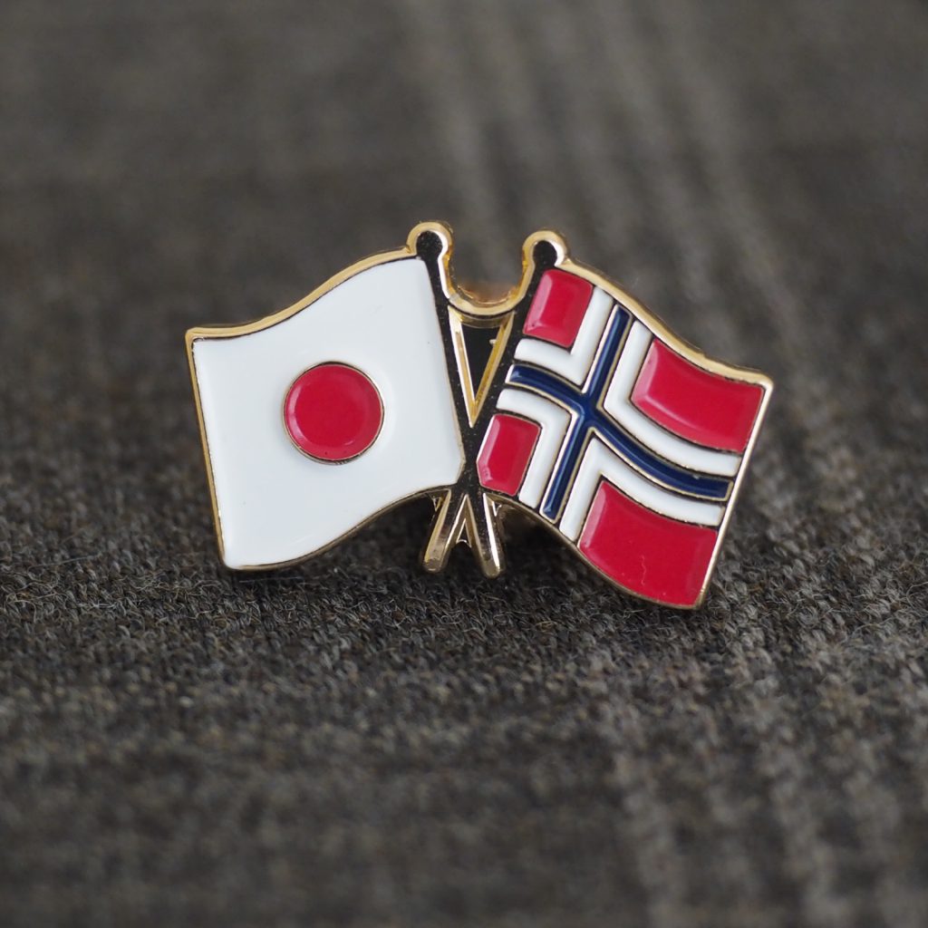 国旗バッジ 国際交流 日本の国旗 免税 大使館 マグネット 留め具 配布物 イベント用途